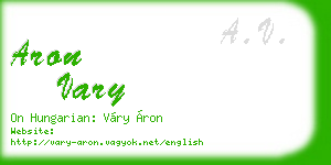 aron vary business card